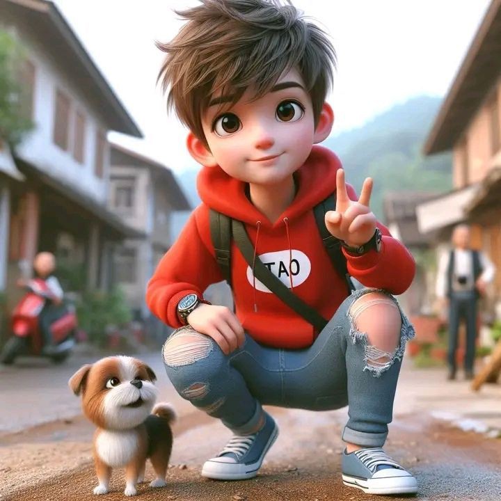 Cute Cartoon Boy DP