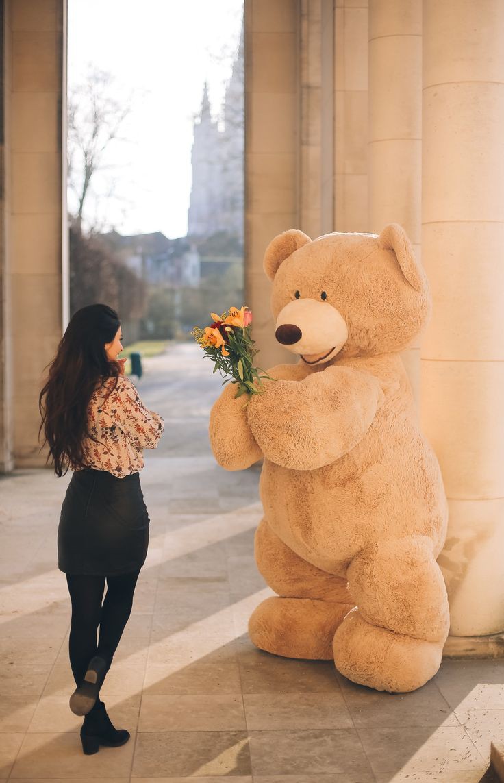 Cute Teddy Bear With Girl