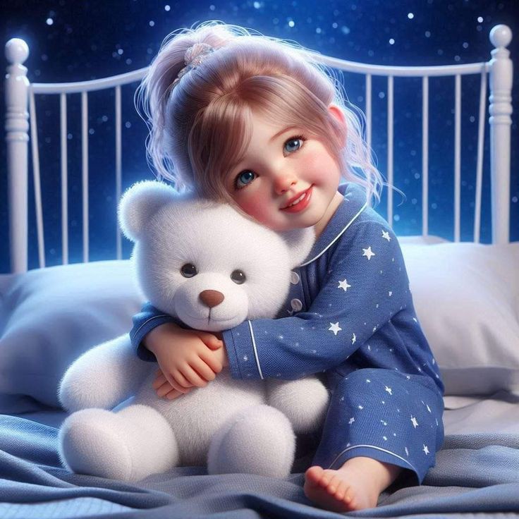 Cute Teddy Bear With Girl