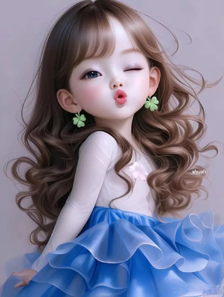 Stylish Cartoon Girl DP