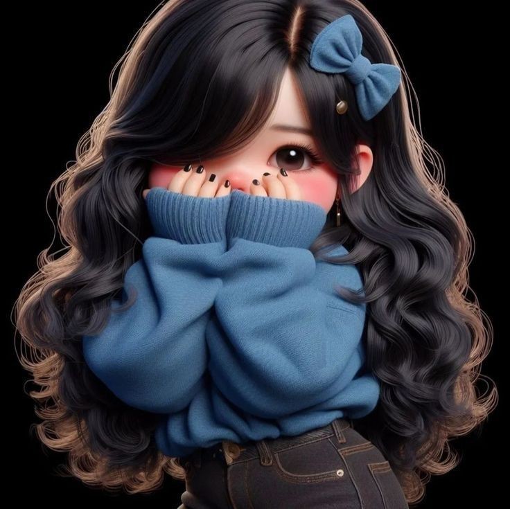 Stylish Cartoon Girl DP
