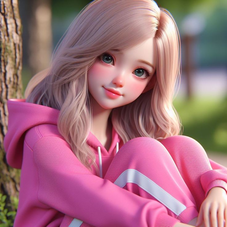 Stylish Cartoon Girl DP